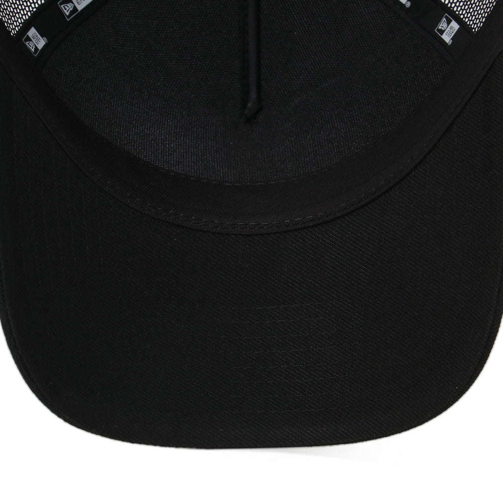 New Era Wordmark Oval Cool Summer Black 9FORTY A-Frame Trucker Snapback Cap