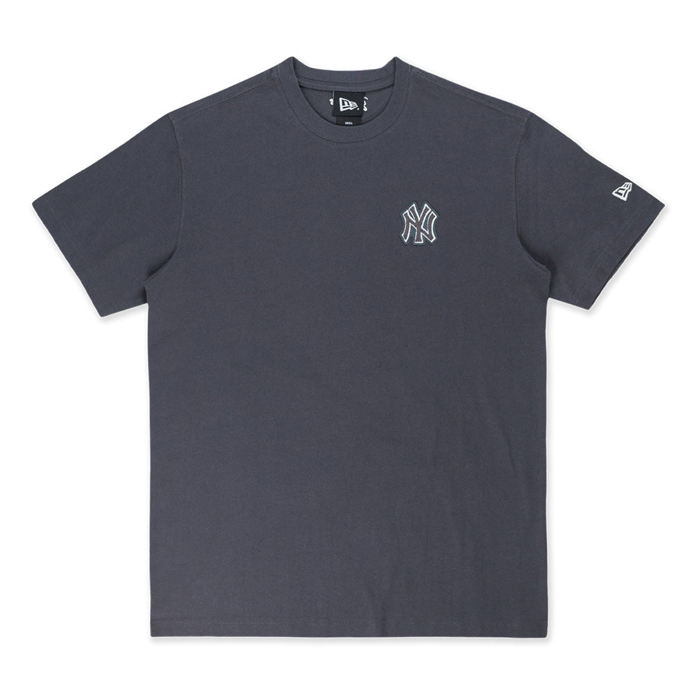 New Era New York Yankees MLB Chain Stitching Graphite Short Sleeve T-Shirt