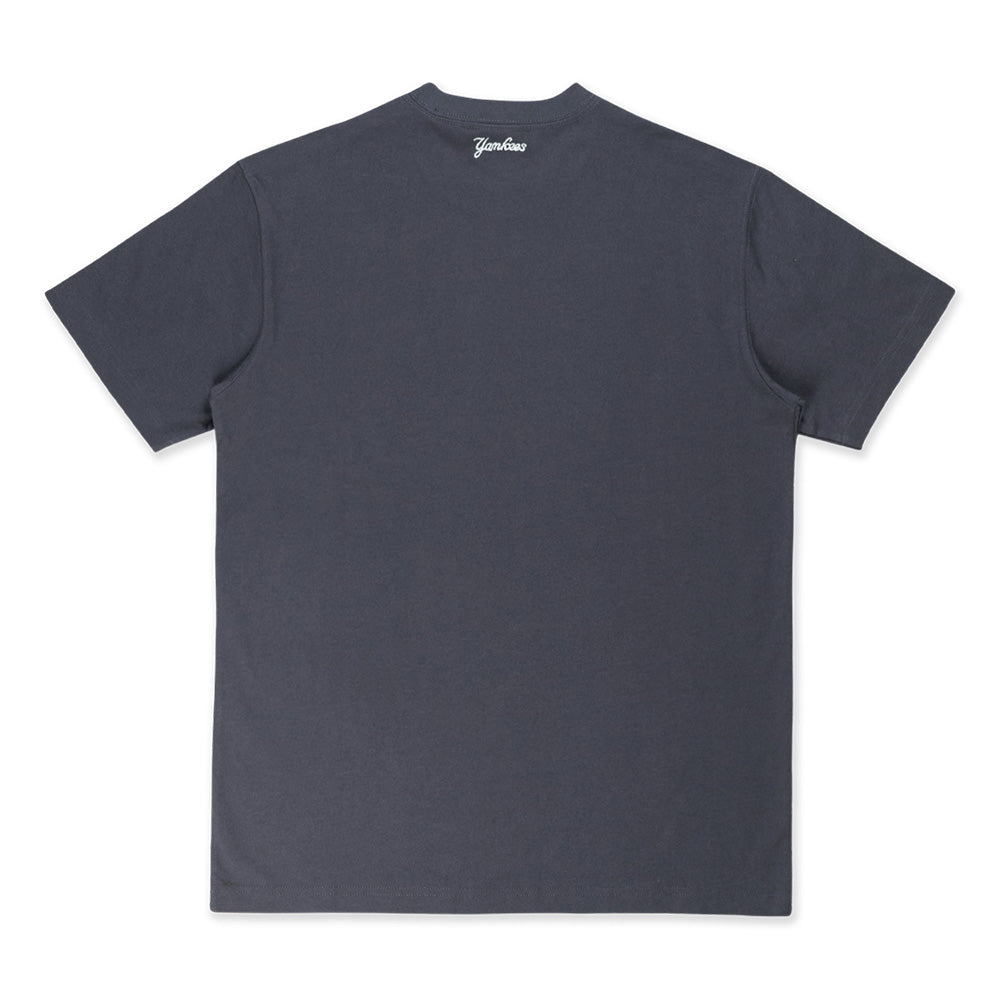 New Era New York Yankees MLB Chain Stitching Graphite Short Sleeve T-Shirt