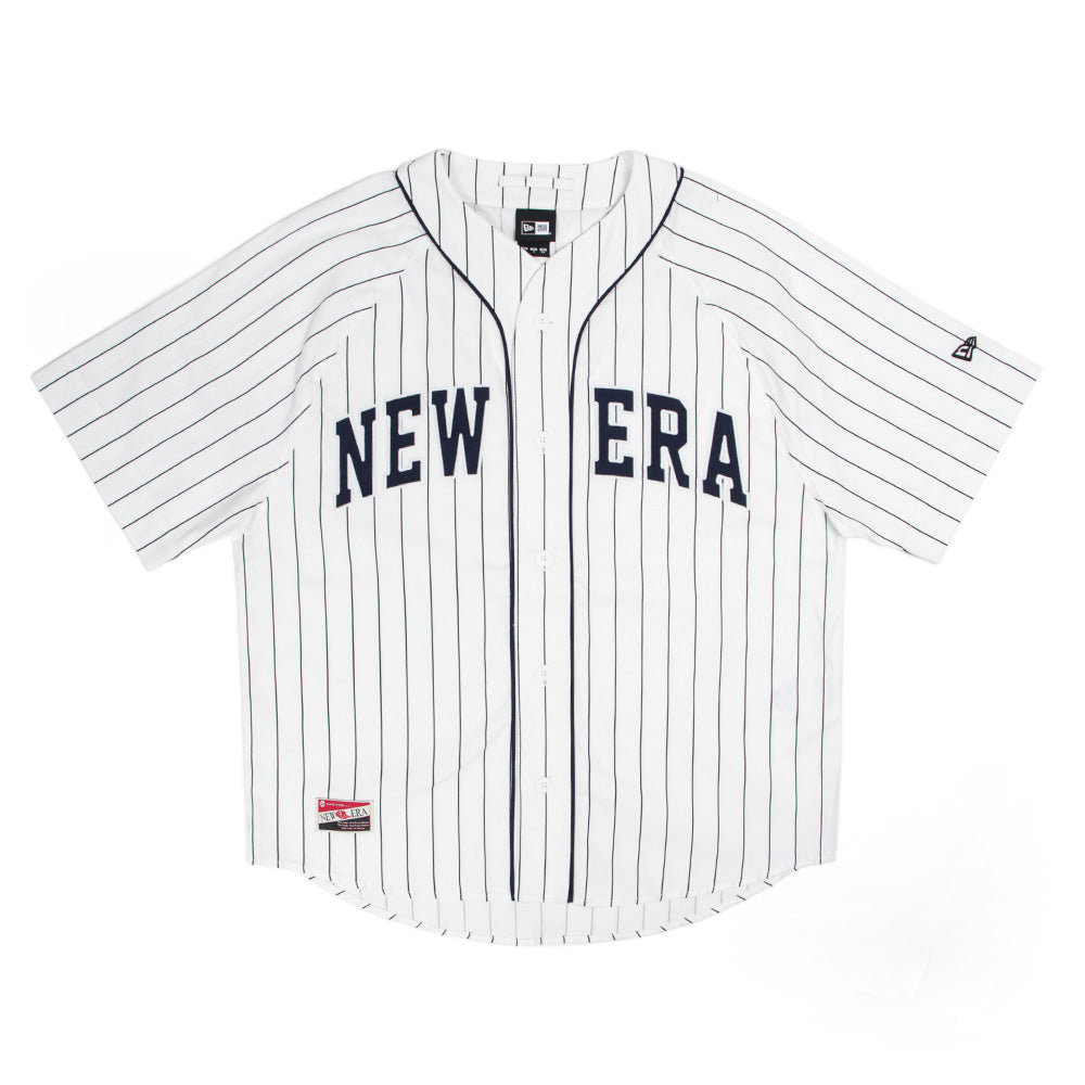 New Era Off White Stripe Retro Baseball Jersey