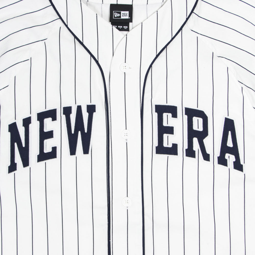 New Era Off White Stripe Retro Baseball Jersey