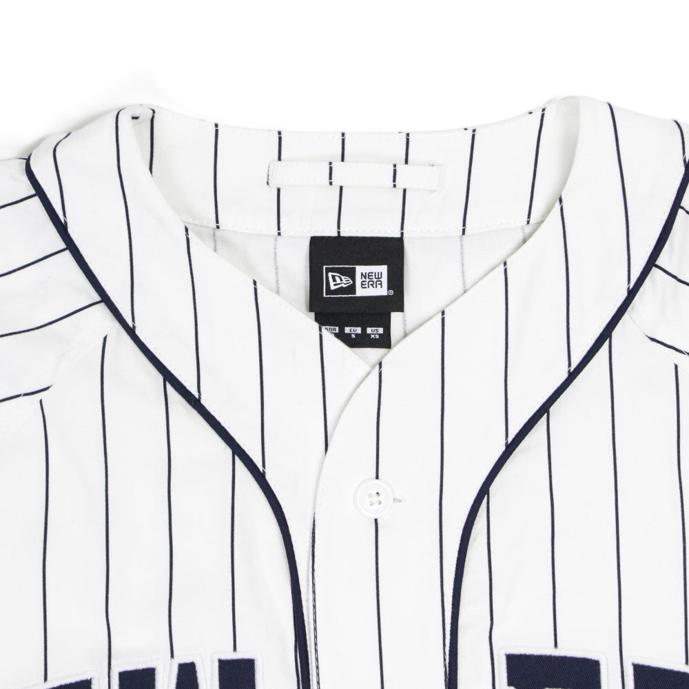 New Era Off White Stripe Retro Baseball Jersey