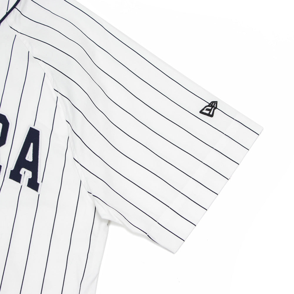 New Era Off White Stripe Retro Baseball Jersey