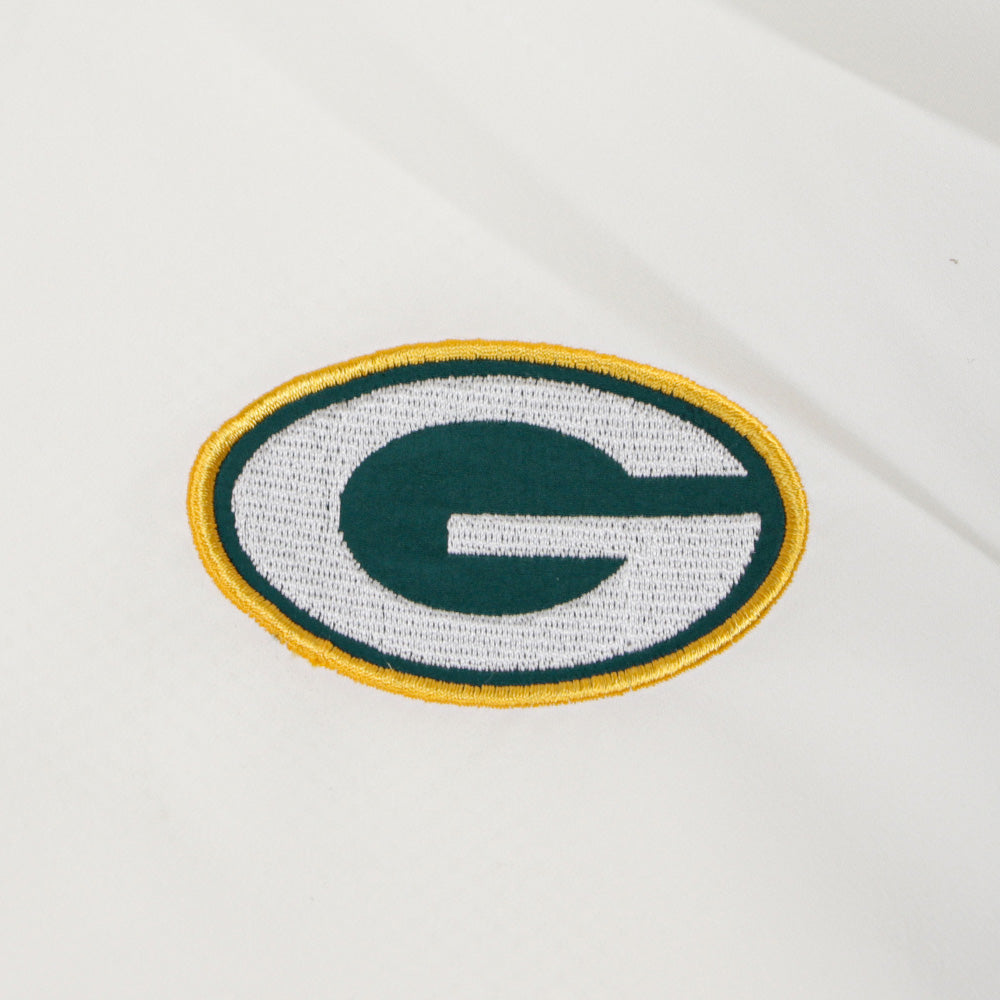 New Era Green Bay Packers NFL Off White Windbreaker Anorak Jacket