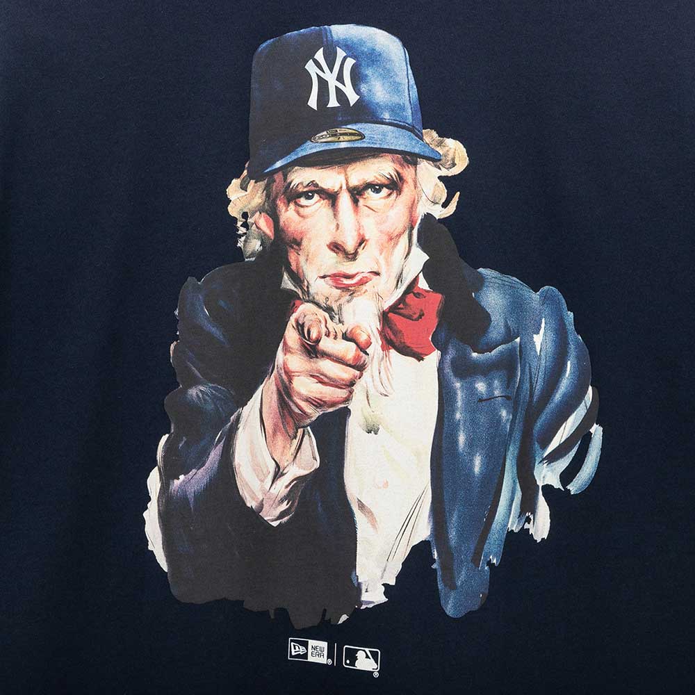 ☆New Era☆ MLB New York Yankees Uncle Sam T-Shirt Evening B New Era New York Yankees MLB Uncle Sam Evening Blue COOLERA