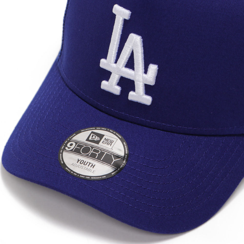 New Era Los Angeles Dodgers Royal Blue Youth 9FORTY A-Frame Trucker Snapback Cap