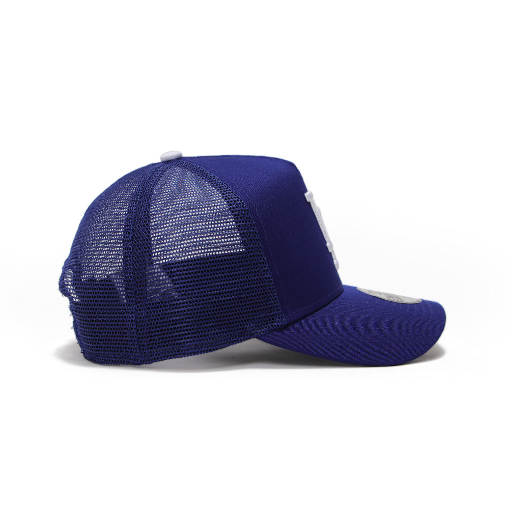New Era Los Angeles Dodgers Royal Blue Youth 9FORTY A-Frame Trucker Snapback Cap