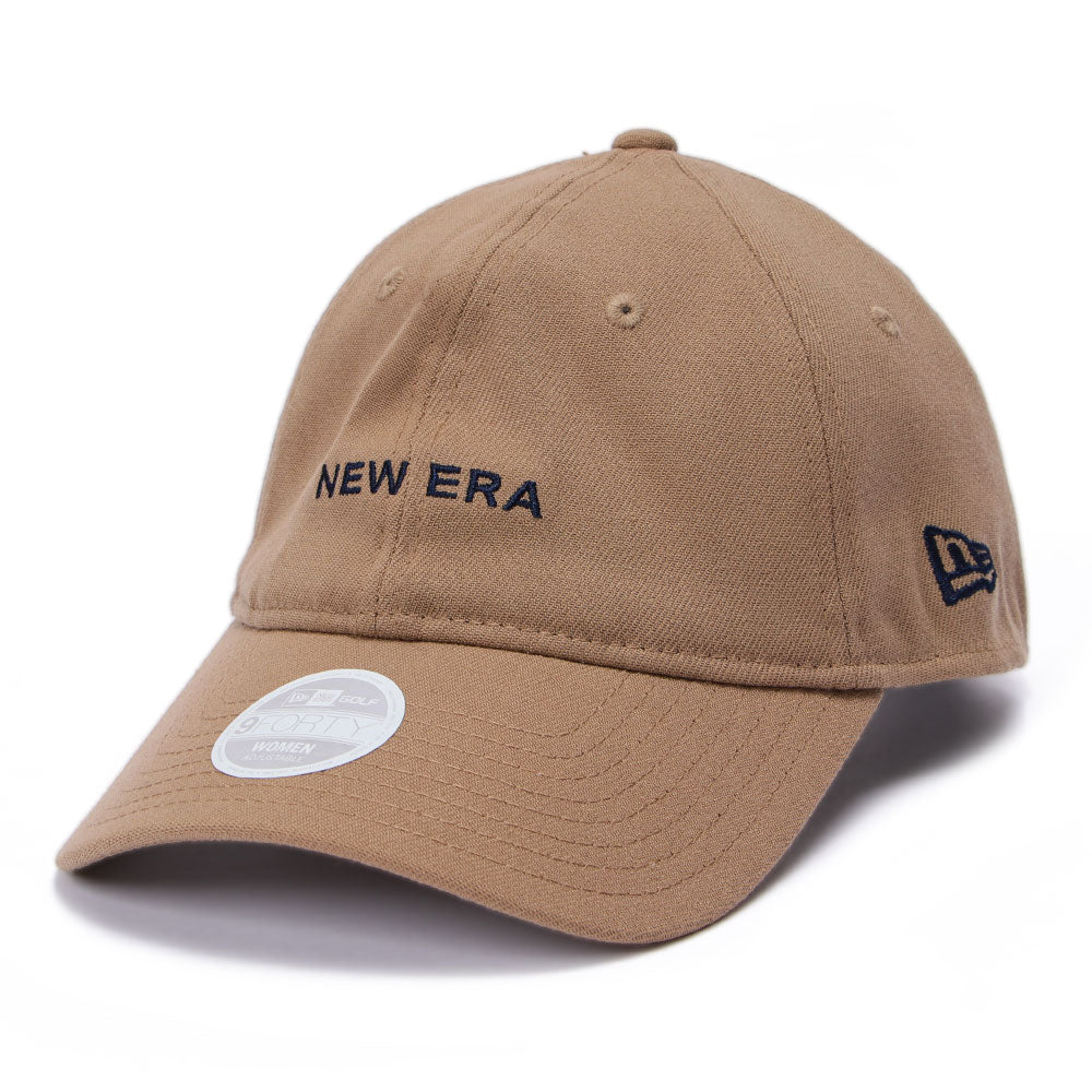 New Era Golf Women Open Back Khaki Long Visor 9FORTY Adjustable Cap