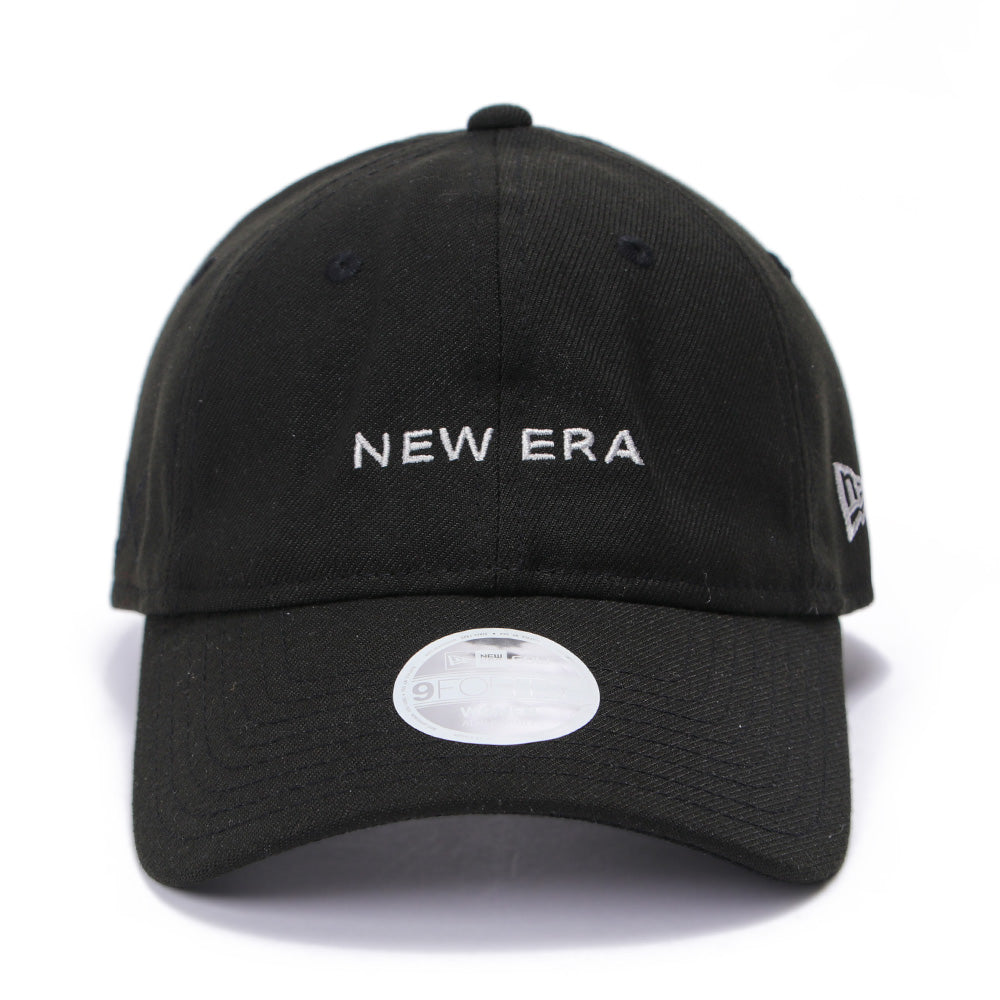 New Era Golf Women Open Back Black Long Visor 9FORTY Adjustable Cap