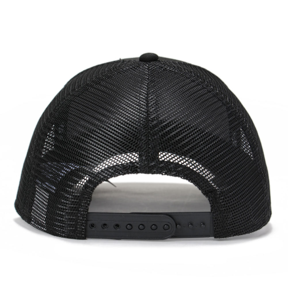 New Era Golf Metal Logo Black 9FORTY A-Frame Trucker Snapback Cap