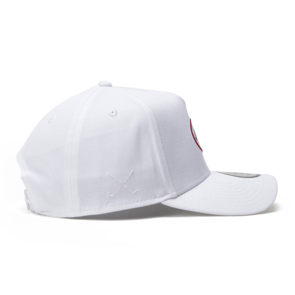 New Era Golf Oval Logo White 9FORTY A-Frame Adjustable Cap