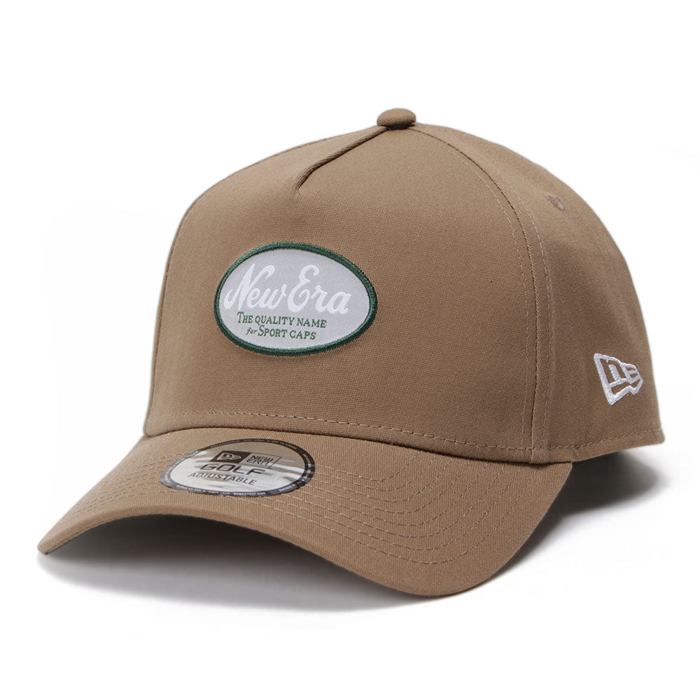 New Era Golf Oval Logo Khaki 9FORTY A-Frame Adjustable Cap