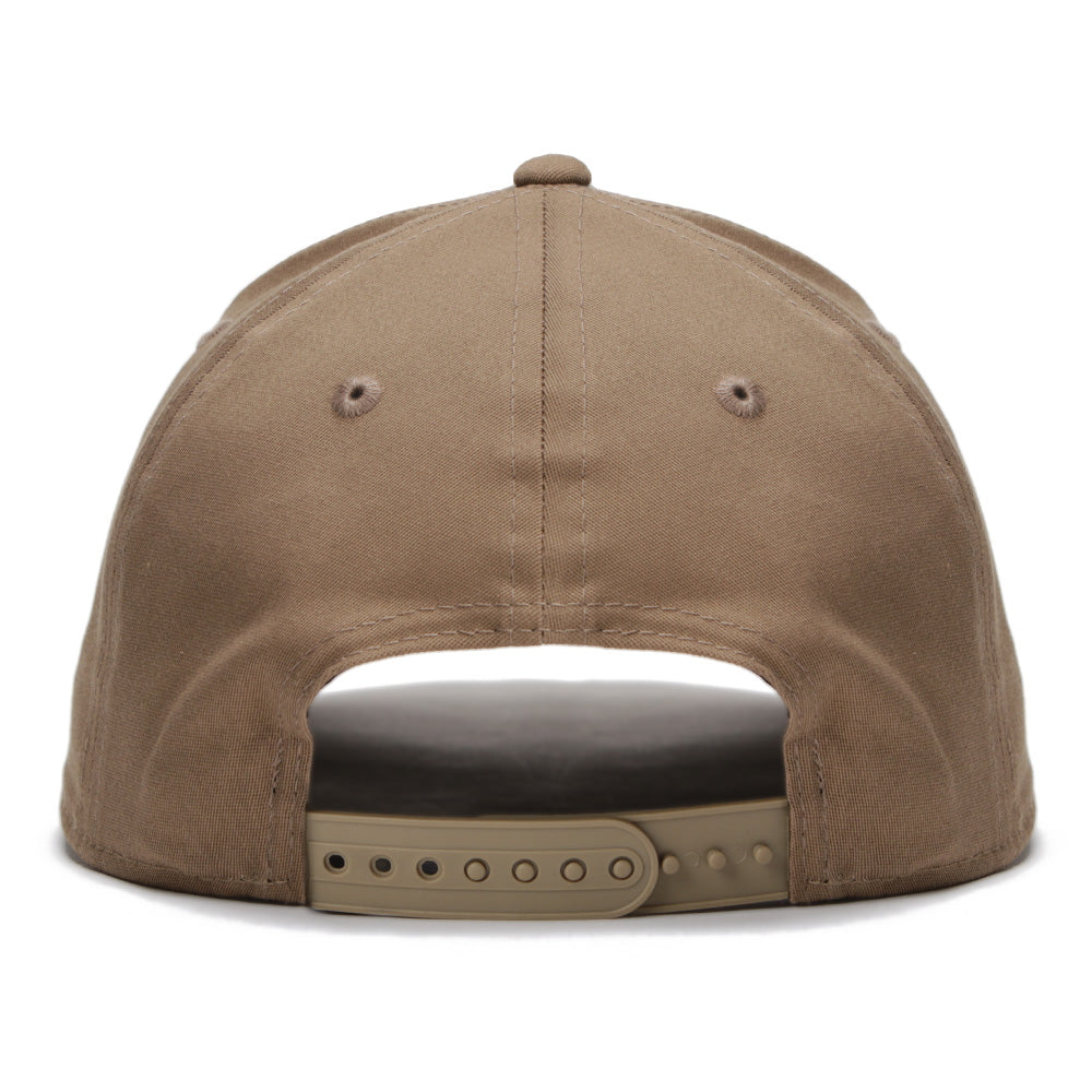 New Era Golf Oval Logo Khaki 9FORTY A-Frame Adjustable Cap
