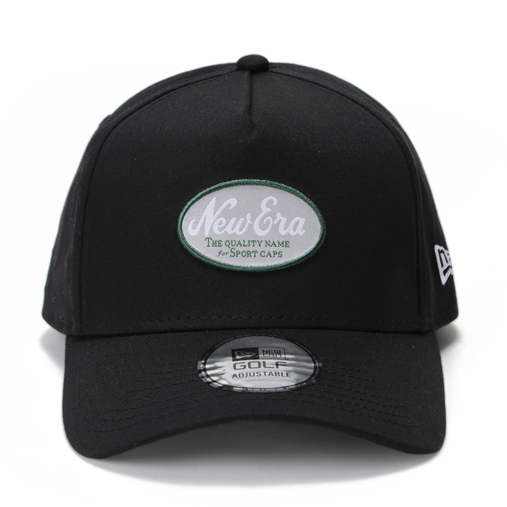 New Era Golf Oval Logo Black 9FORTY A-Frame Adjustable Cap