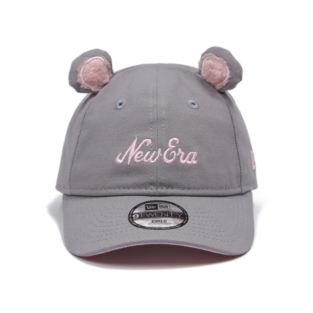 New Era Script Logo Animal Grey Youth 9TWENTY Adjustable Cap