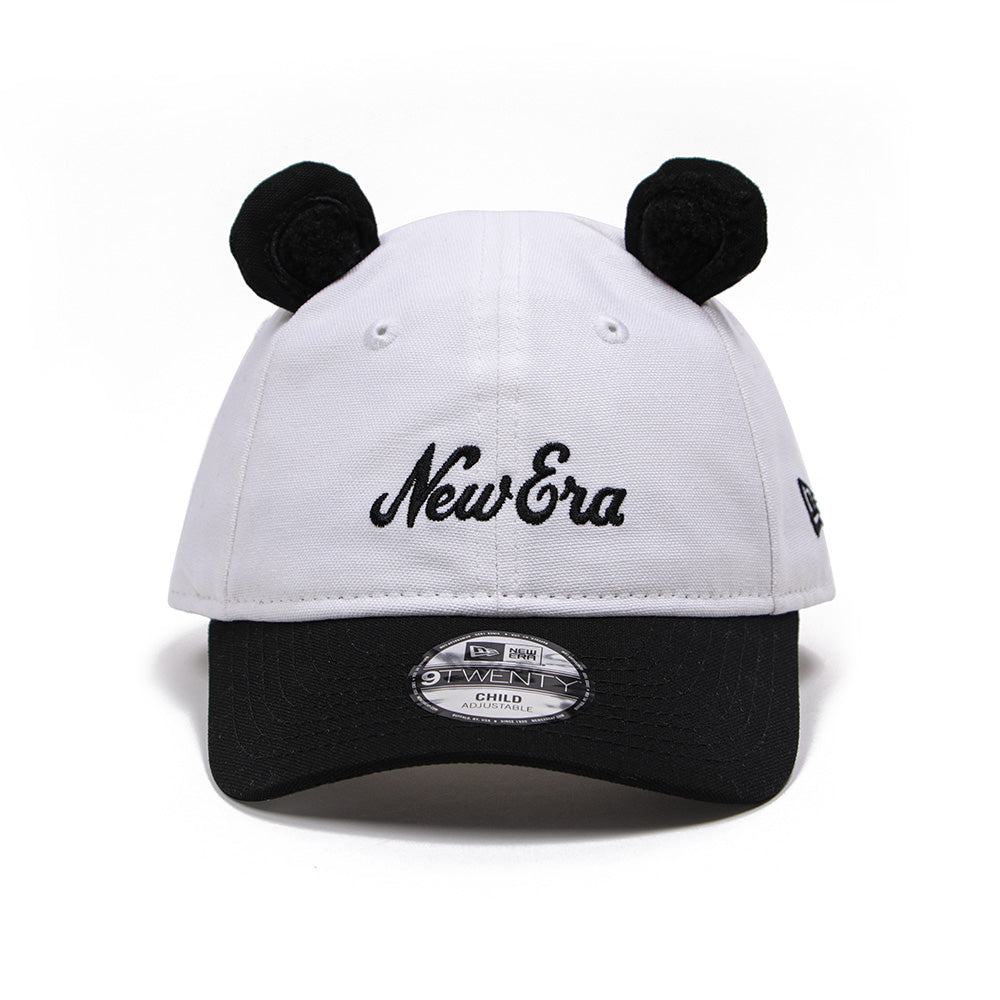 New Era Script Logo Animal White Black Youth 9TWENTY Adjustable Cap