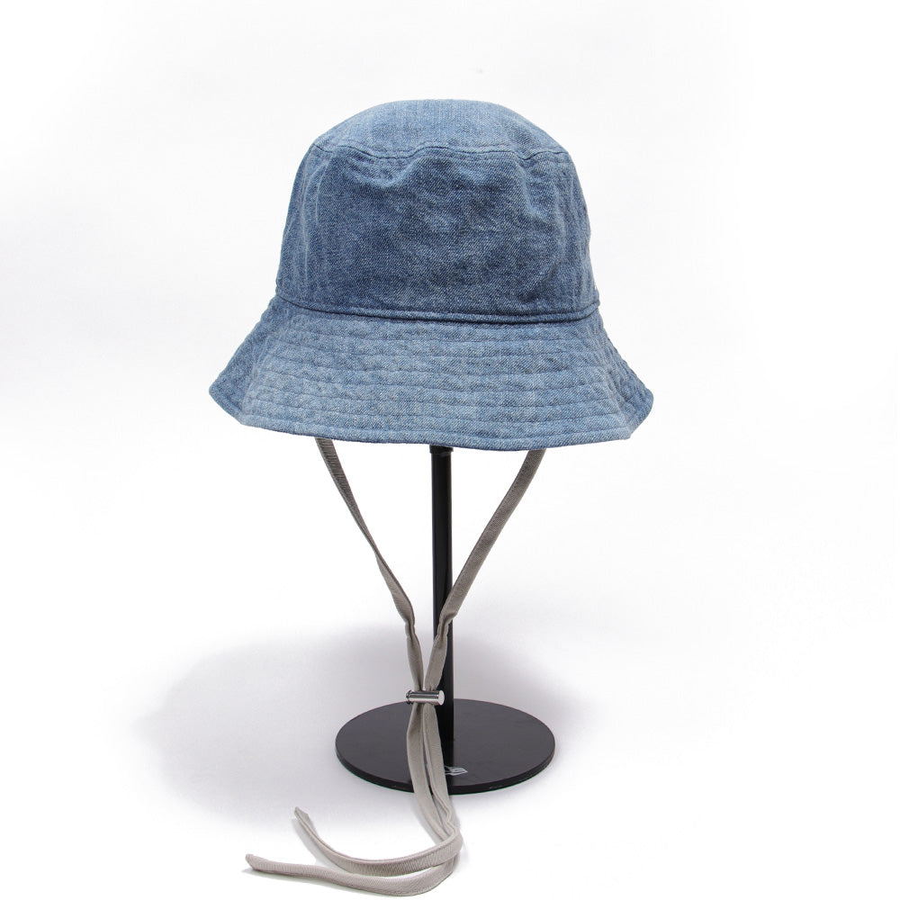 New Era Cord Strap Blue Bucket Hat