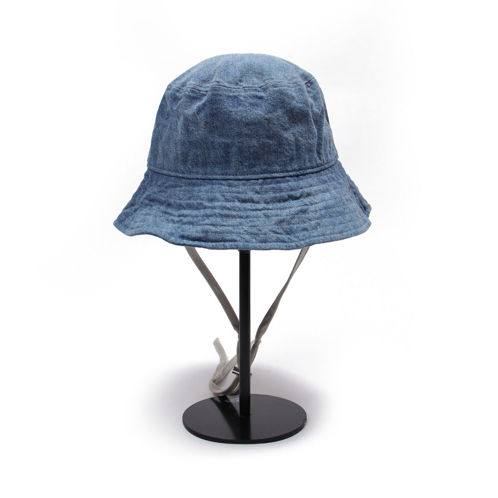 New Era Cord Strap Blue Bucket Hat