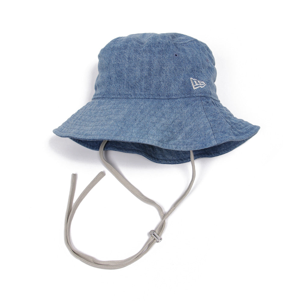 New Era Cord Strap Blue Bucket Hat