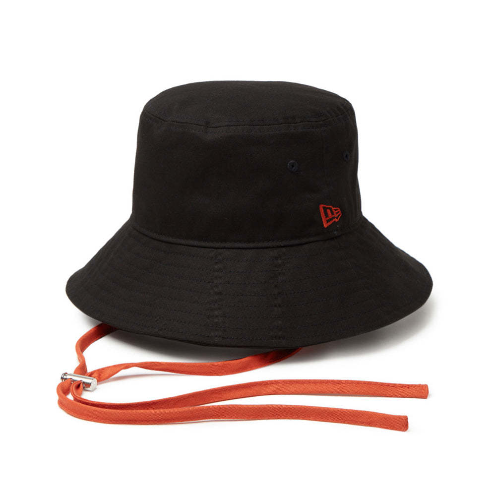 New Era Cord Strap Black Bucket Hat
