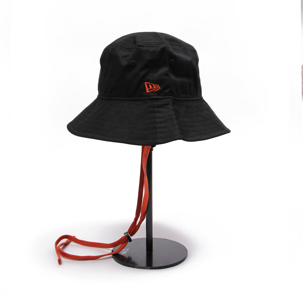 New Era Cord Strap Black Bucket Hat