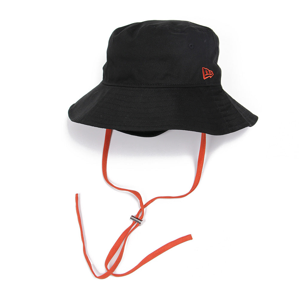 New Era Cord Strap Black Bucket Hat