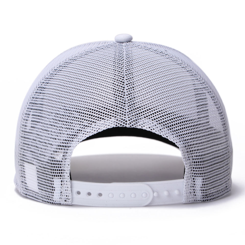 New Era Metal Front Flag White 9FORTY A-Frame Trucker Snapback Cap