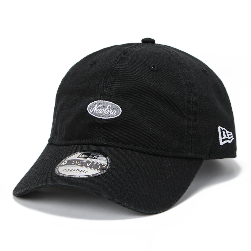 New Era Mini Oval Logo Black 9TWENTY Easy Snap Adjustable Cap