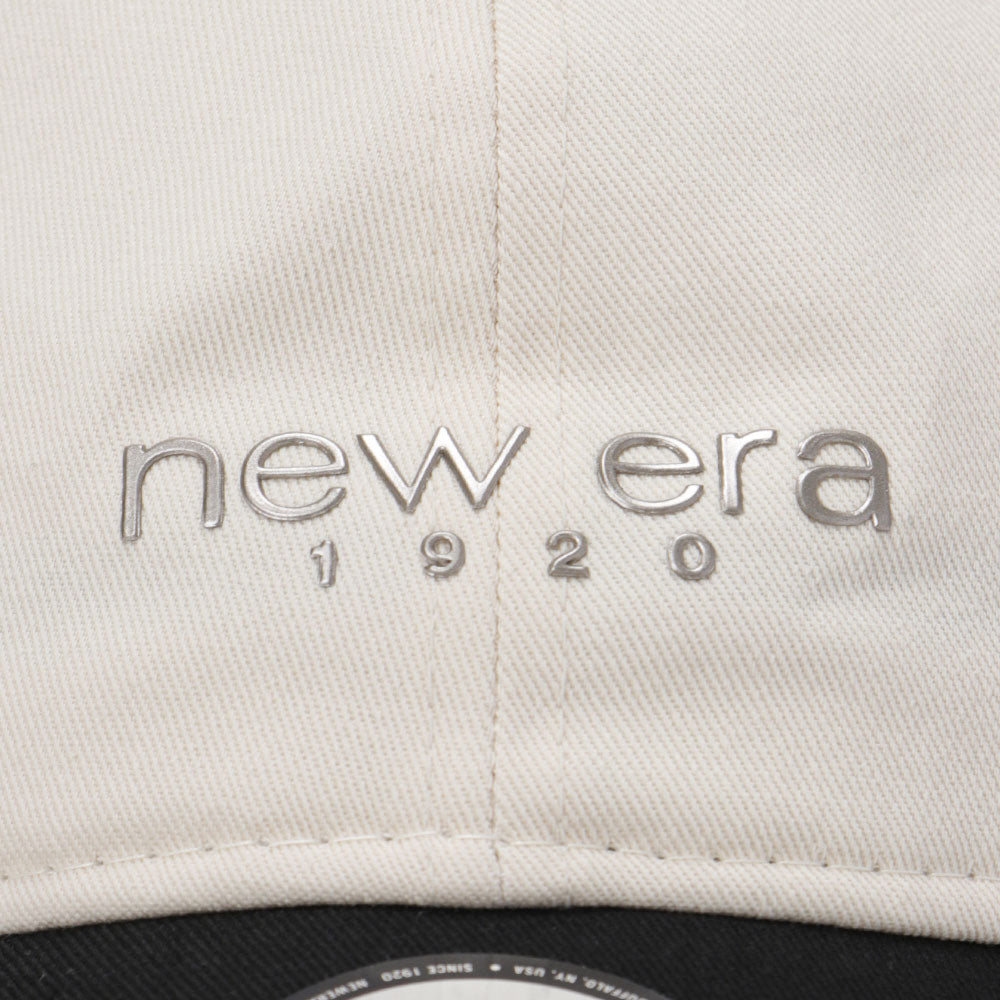 New Era Two Tone TPU Logo Cream Black 9TWENTY Adjustable Cap