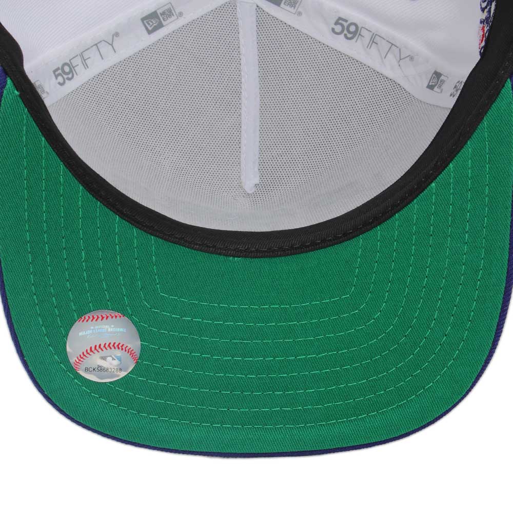 New Era Los Angeles Dodgers Wordmark 5950 Pack Dodgers White Royal Blue 59FIFTY A-Frame Fitted Cap