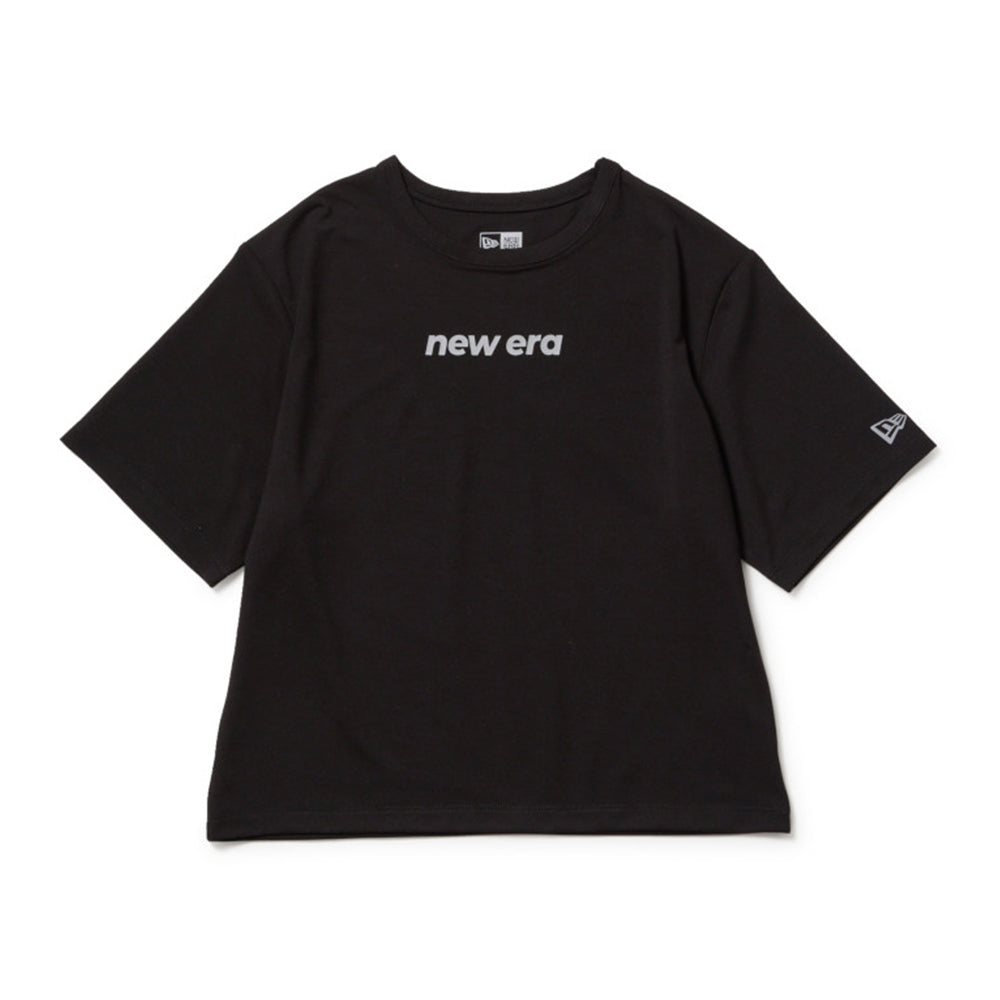 New Era Wordmark Womens Performance Black Short Sleeve T-Shirt