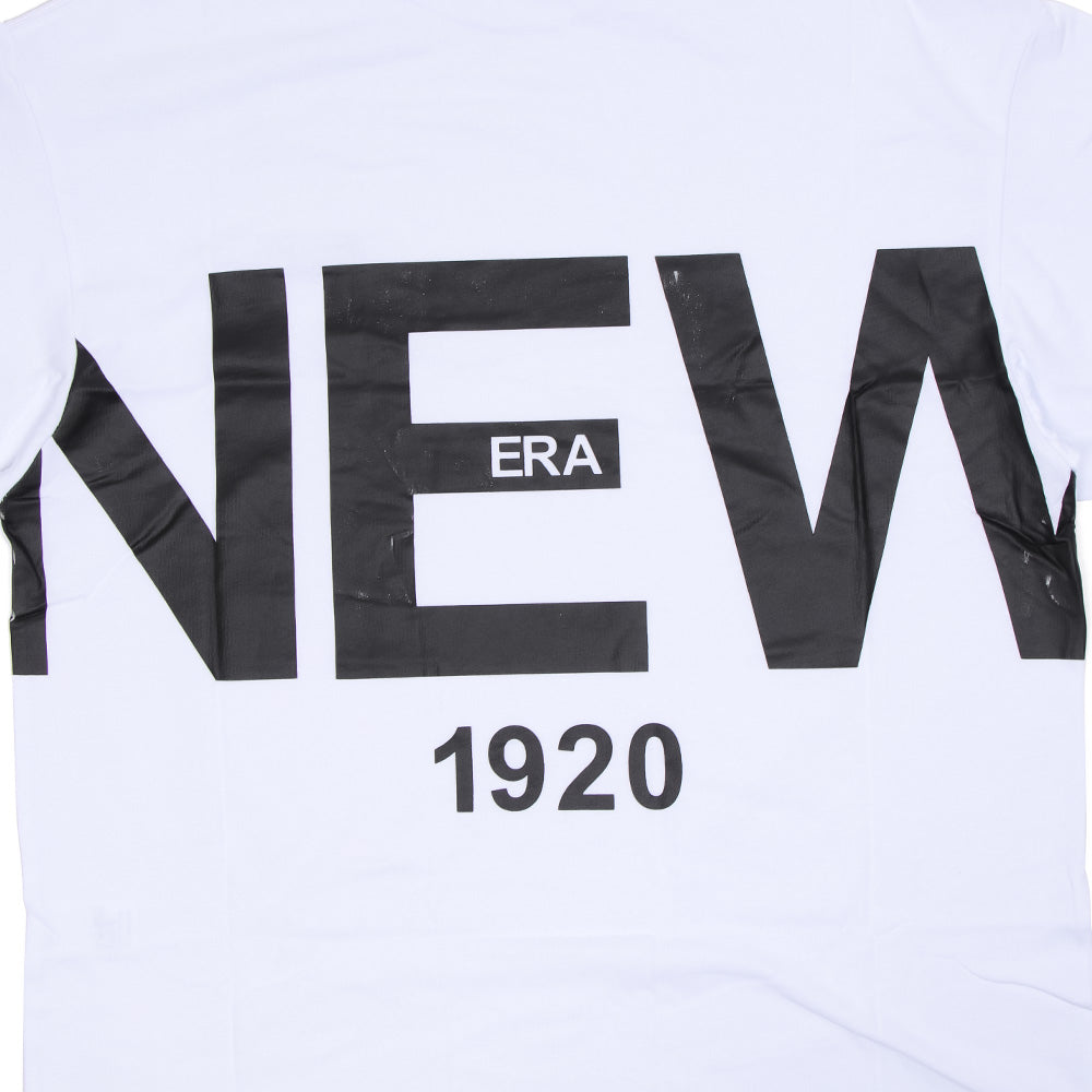 New Era Wordmark 1920 Zoom Up Logo White Oversized Short Sleeve T-Shirt
