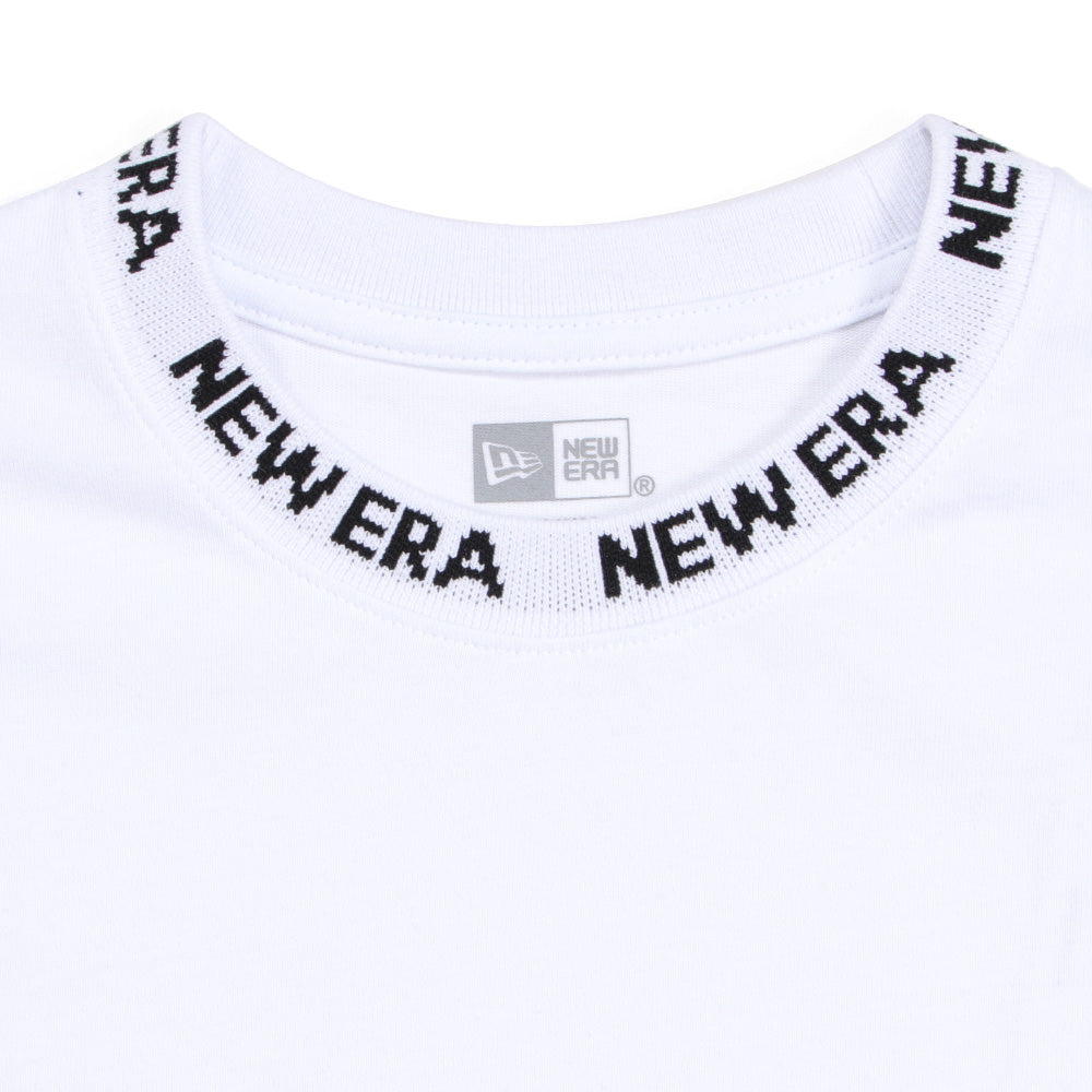 Collar Logo White Oversized Short Sleeve T-Shirt