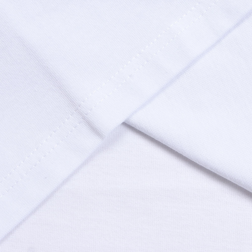 Collar Logo White Oversized Short Sleeve T-Shirt