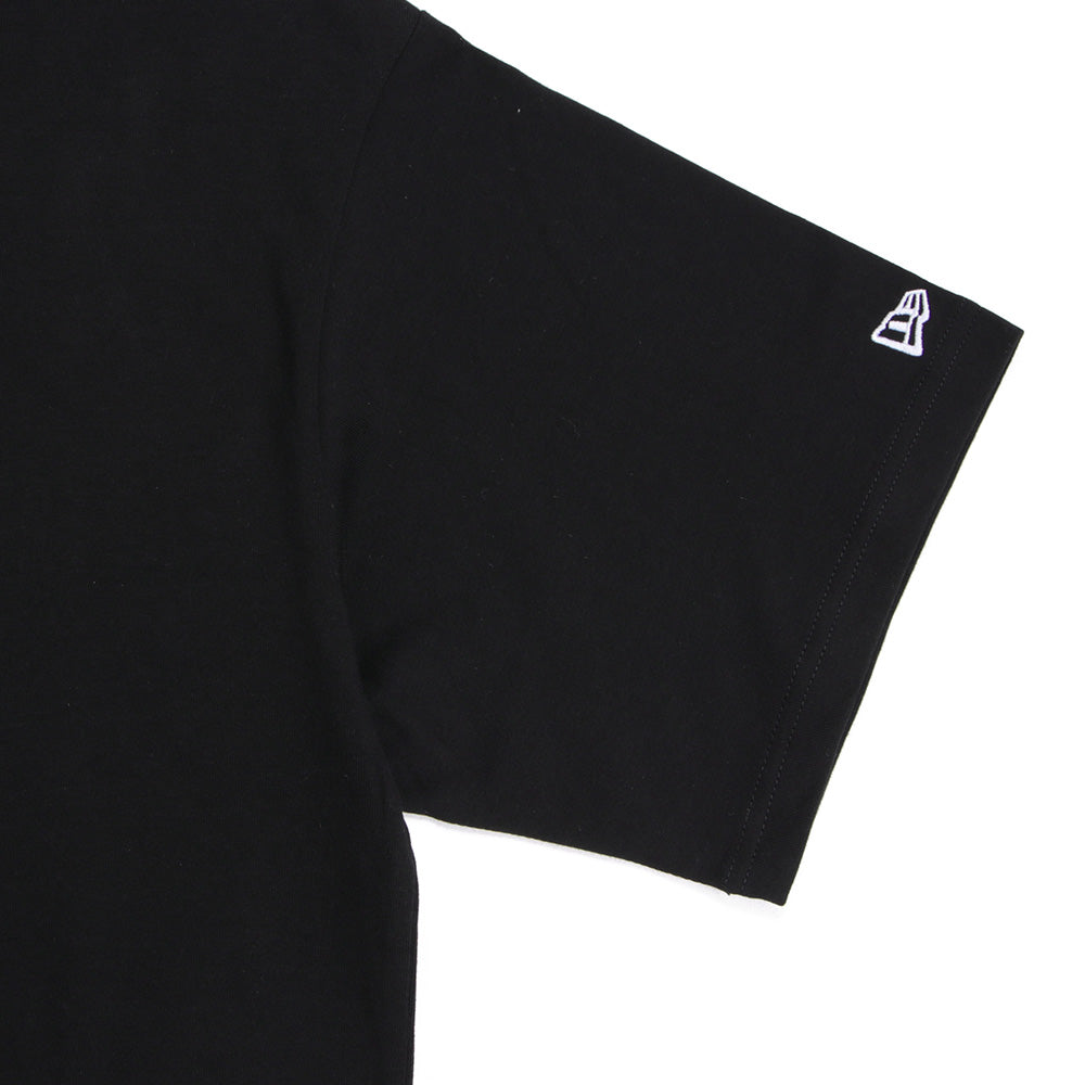 Collar Logo Black Oversized Short Sleeve T-Shirt