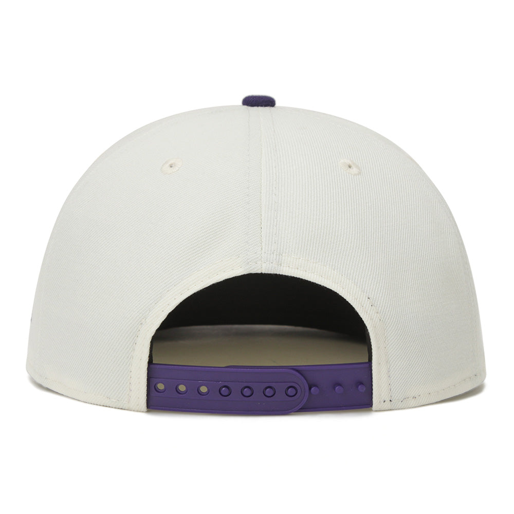 New Era Los Angeles Lakers NBA Stack Script Chrome White 9FIFTY Snapback Cap