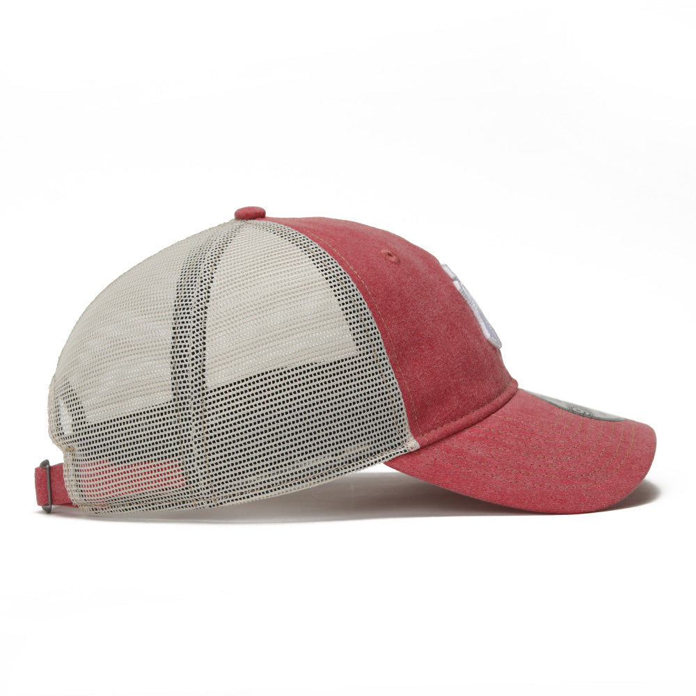 New Era New York Yankees MLB Washed Red 9FORTY Trucker Adjustable Cap