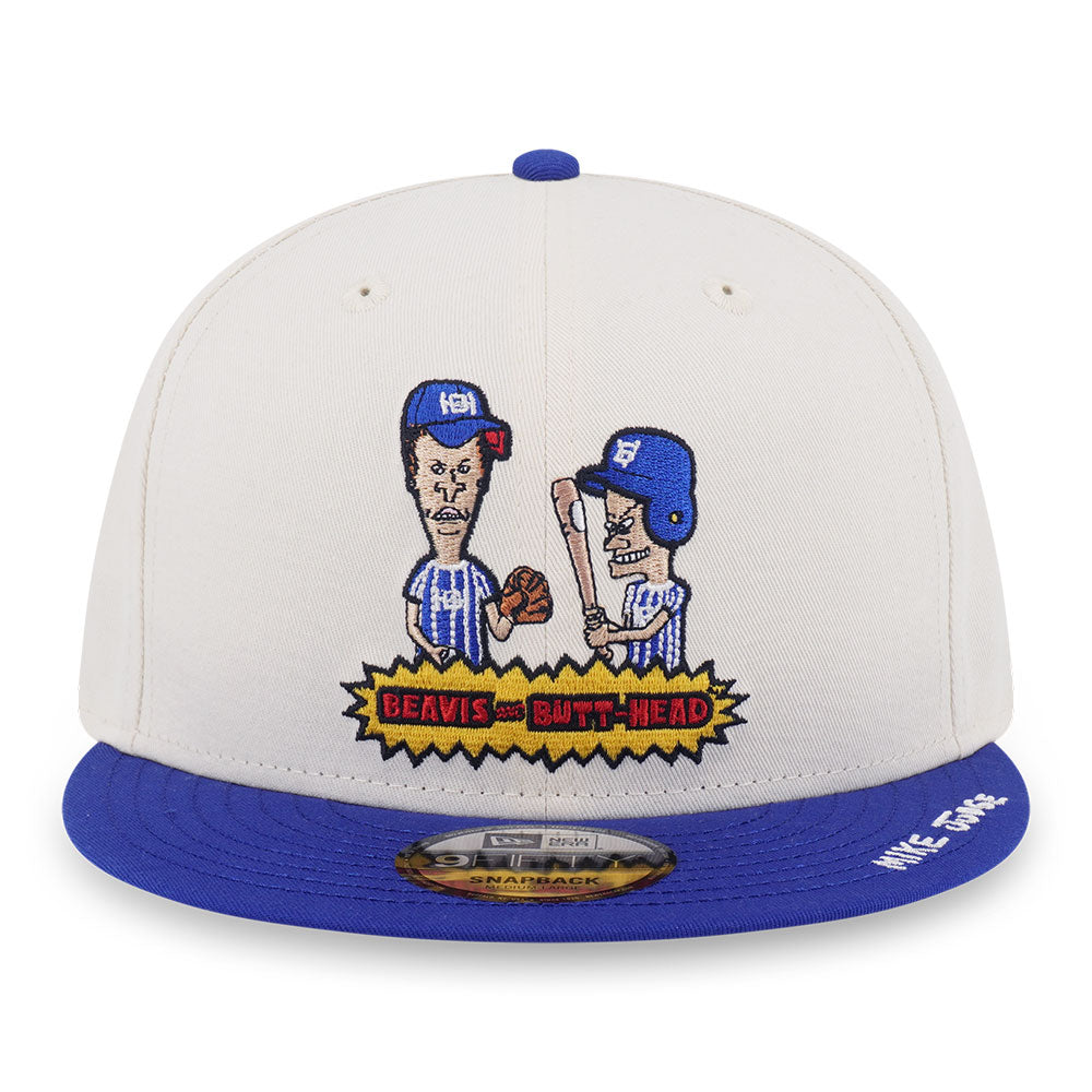 New Era x Beavis and Butt Head Ivory Blue 9FIFTY Snapback Cap