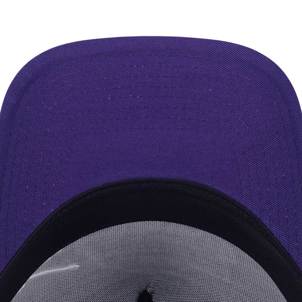 New Era Los Angeles Lakers Mix League Script Purple 9FORTY A-Frame Trucker Snapback Cap