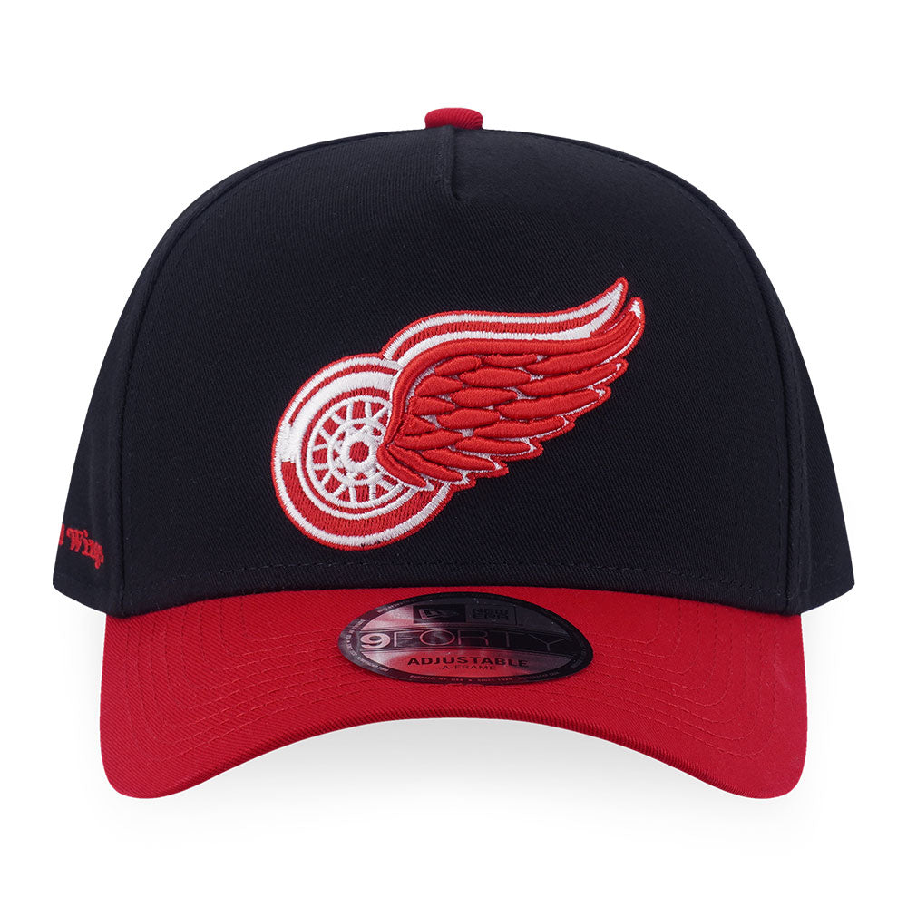 New Era Detroit Red Wings Black Red 9FORTY A-Frame Adjustable Cap
