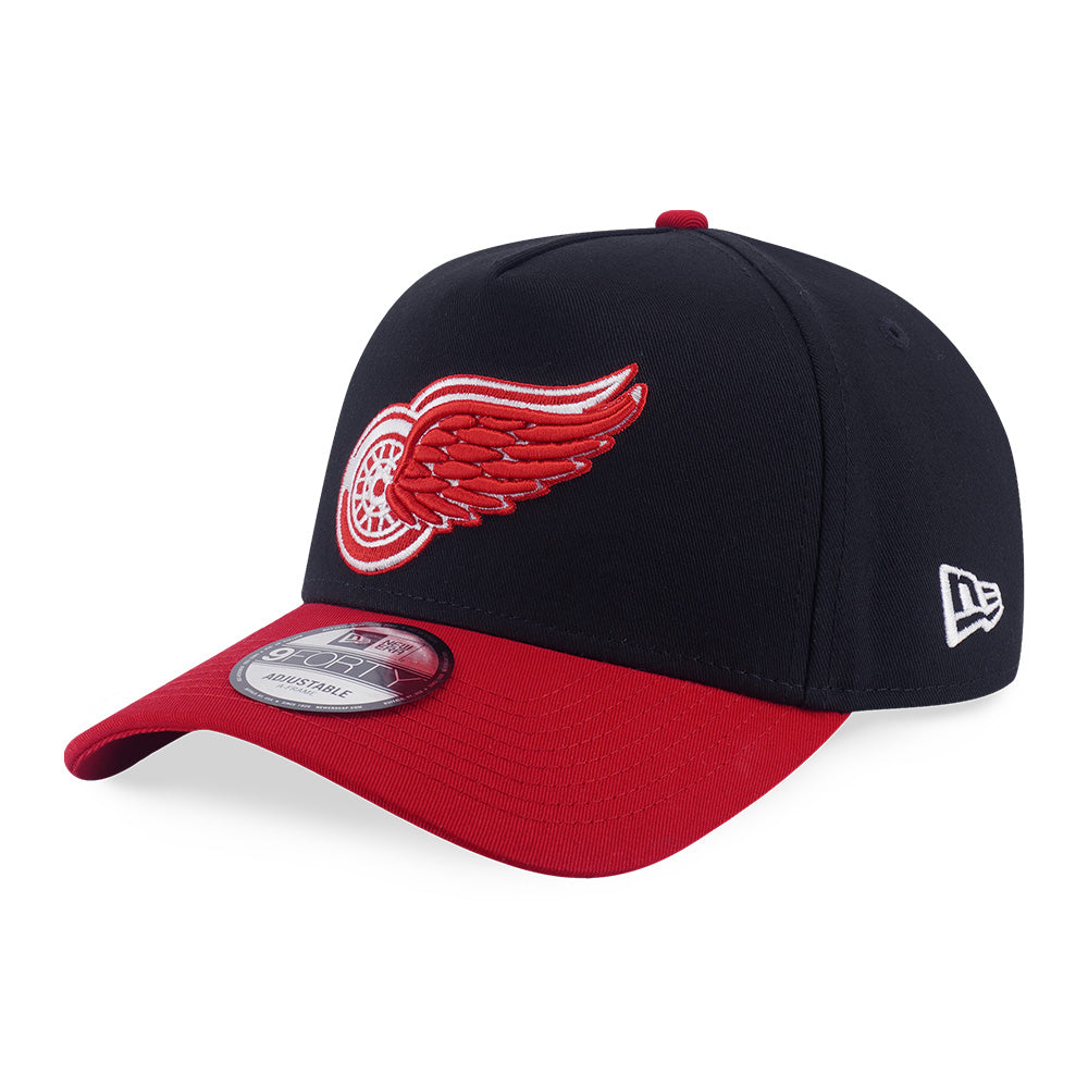 New Era Detroit Red Wings Black Red 9FORTY A-Frame Adjustable Cap