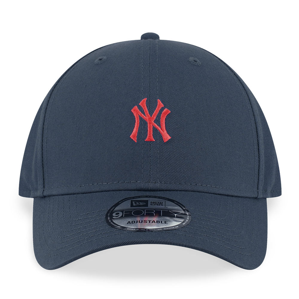 New Era New York Yankees Mini Logo Color Era FW25 Muted Indigo 9FORTY Adjustable Cap
