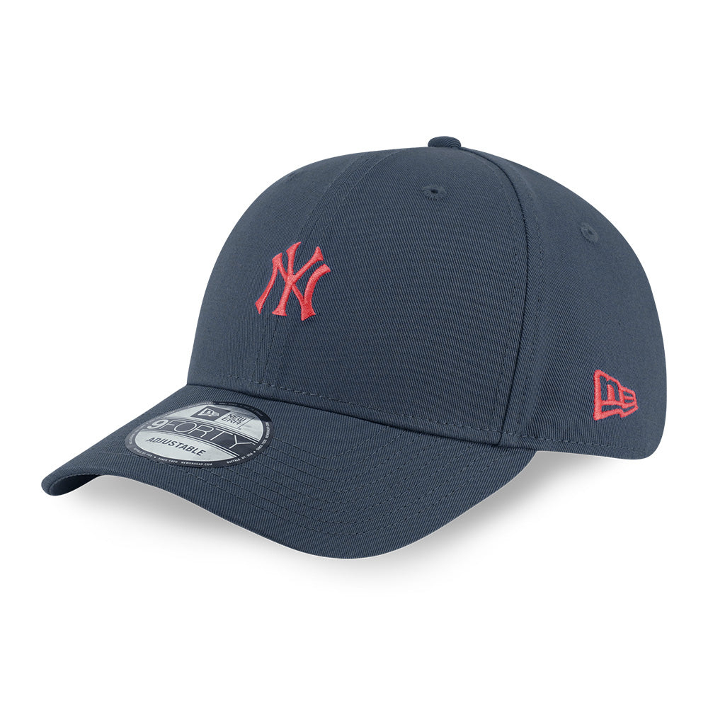 New Era New York Yankees Mini Logo Color Era FW25 Muted Indigo 9FORTY Adjustable Cap