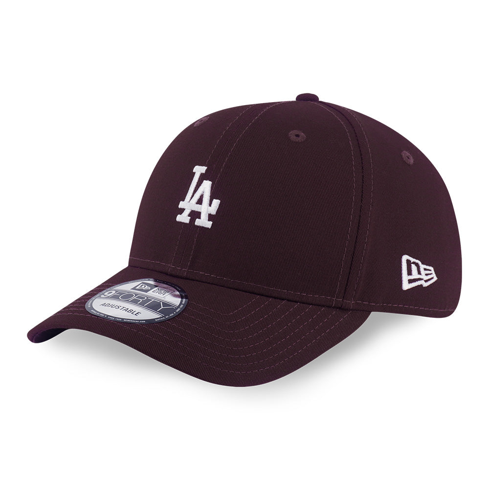 New Era Los Angeles Dodgers Mini Logo Color Era FW25 Maroon 9FORTY Adjustable Cap