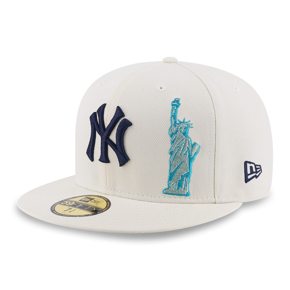 New Era New York Yankees MLB 5950 Pack MLB City Chrome White 59FIFTY Fitted Cap