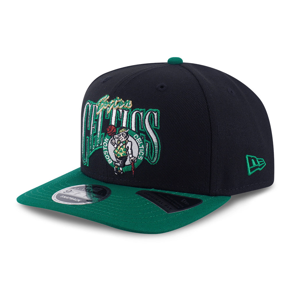 New Era Boston Celtics Net Infilled Black Green 9FIFTY Snapback Cap