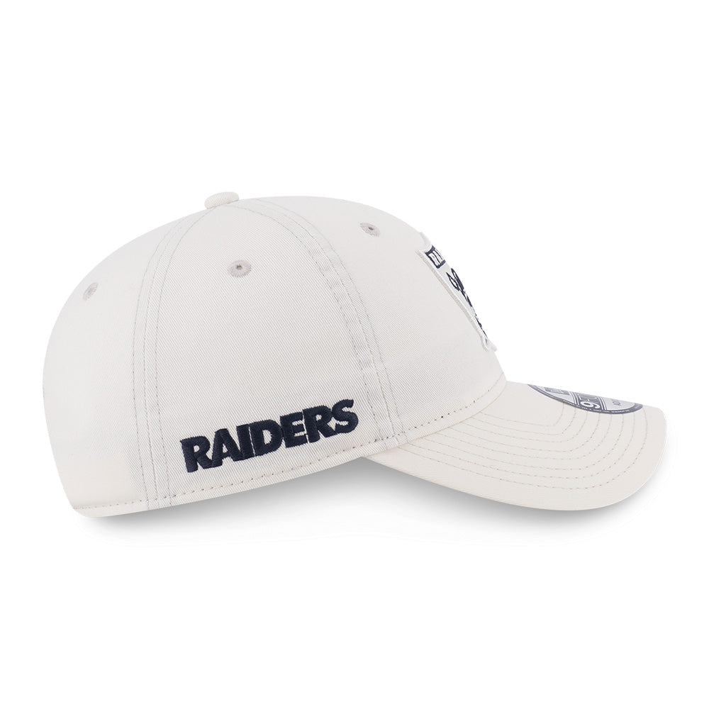 New Era Oakland Raiders Historic Chrome White 9FORTY Unstructured Adjustable Cap