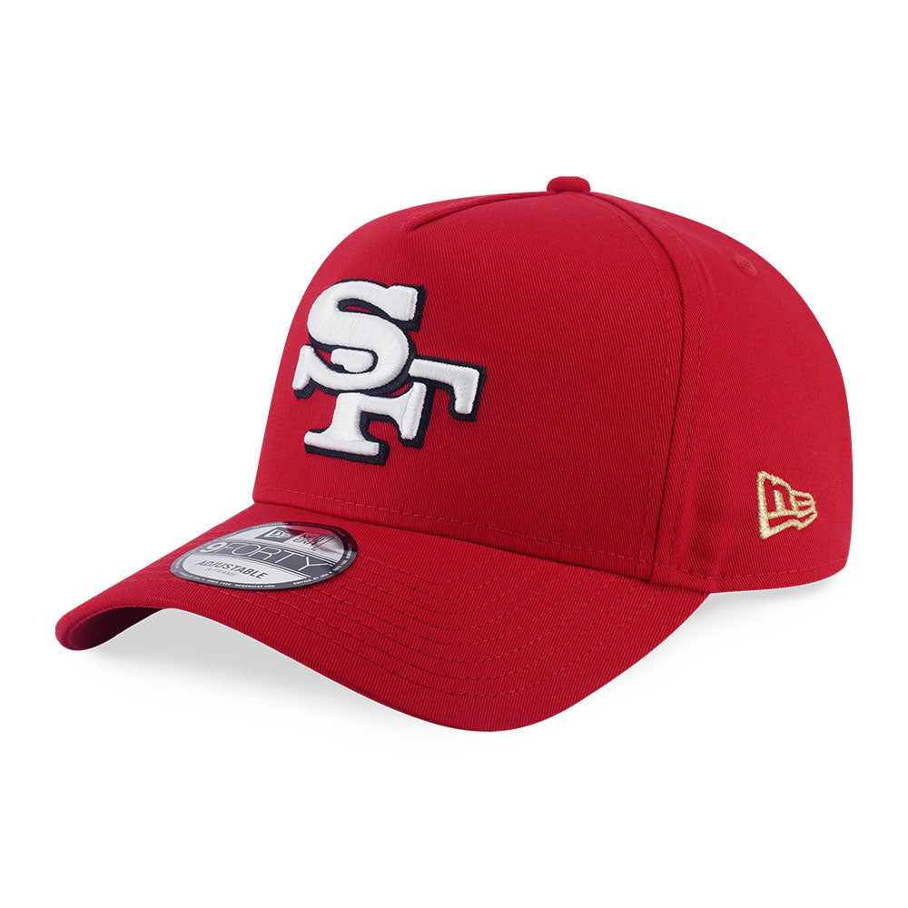 New Era San Francisco 49ers Fun Graphic Scarlet 9FORTY A-Frame Snapback Cap