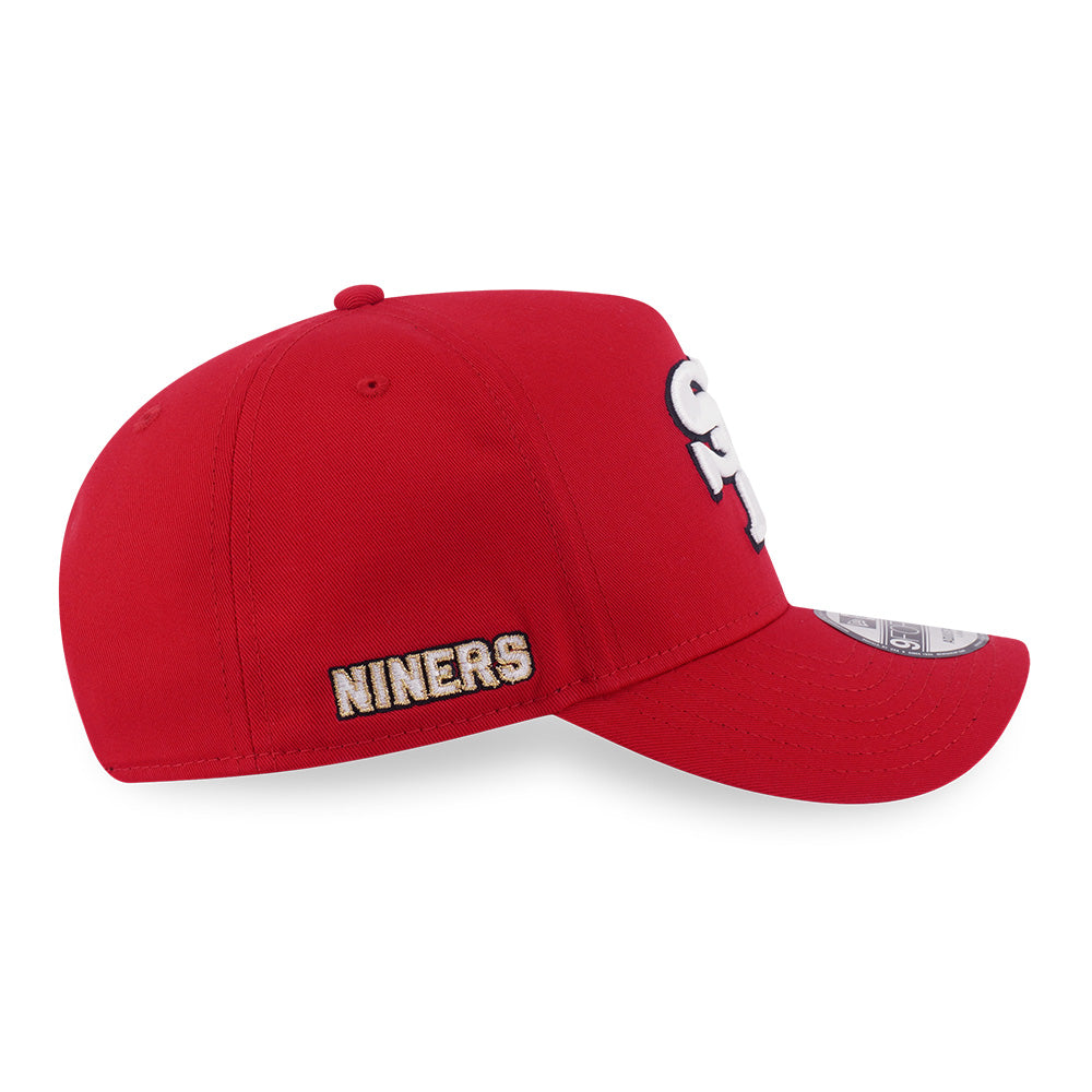New Era San Francisco 49ers Fun Graphic Scarlet 9FORTY A-Frame Snapback Cap