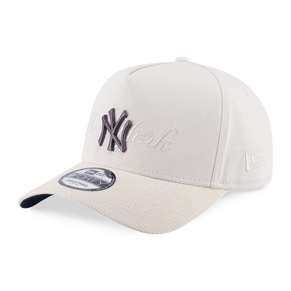 New Era New York Yankees Metal Copper Chrome White 9FORTY A-Frame Snapback Cap